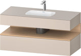 DURAVIT Qatego Studio F. A. Porsche Einbauwaschtisch mit Konsolenwaschtischunterbau 1200 mm Weiß Matt