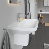 DURAVIT DuraStyle Waschtisch 650 mm mit Überlauf, 1 Hahnloch, wandhängend, weiß