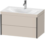 Duravit Möbelwaschtischset XVIU 800x480mm Chaos mit Unterbau wandhängend und Keramikwaschtisch Viu