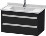 Duravit Ketho Waschtischunterbau wandhängend 800 mm basalt matt mit 2 Schubkästen