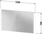 DURAVIT Spiegelschrank Ketho.2 157x600x700mm LED mit Front- und Innenspiegel, Soft-Close, EEK C