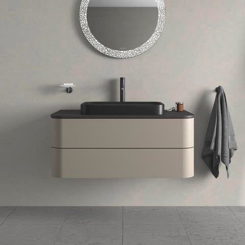 Duravit Happy D.2 Konsolenwaschtischunterbau 1000 mm Taupe Supermatt mit Tip-on und Soft-Close