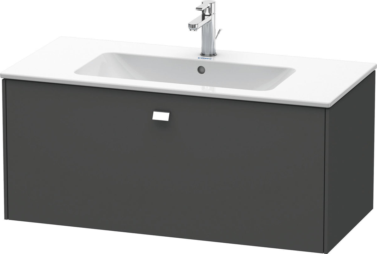 Duravit Brioso Waschtischunterbau 620 mm betongrau matt mit 1 Auszug und Soft-Close