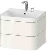 Duravit Waschtischset Happy D.2 Plus 2 Schubkästen 575x490 mm e HL Taupe Supermatt