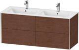 Duravit XViu Waschtischunterbau wandhängend 1280 mm, 4 Schubkästen, champagner matt/weiß matt