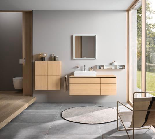 DURAVIT DuraSquare Waschtisch 600 mm, ohne Überlauf, mit Hahnlochbank, weiß – rechteckiges Design