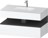 DURAVIT Qatego Einbauwaschtisch mit Konsolenwaschtischunterbau 1000 mm, 1 Auszug, antibakteriell