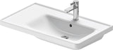Duravit D-Neo Waschtisch 800 mm weiß mit WonderGliss, Becken rechts, Wandmontage