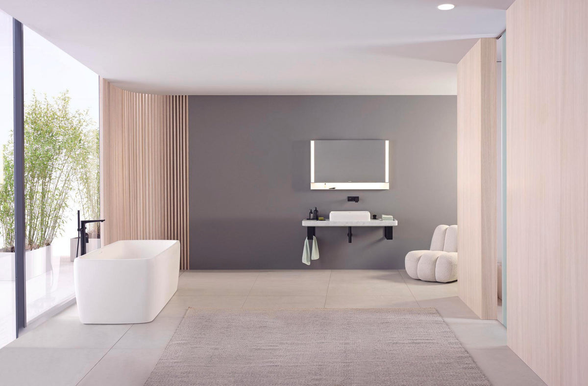 DURAVIT Qatego Aufsatzbecken mit Konsole 1400 mm Weiß Hochglanz HygieneGlaze