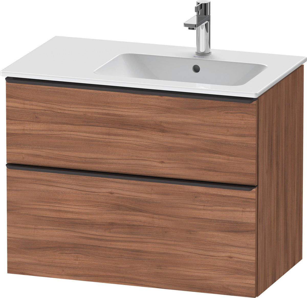 DURAVIT D-Neo Waschtischunterbau 810 mm Weiß Matt mit Bronze Griff und Soft-Close