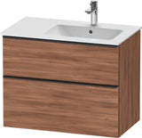 DURAVIT D-Neo Waschtischunterbau 810 mm Weiß Matt mit Bronze Griff und Soft-Close
