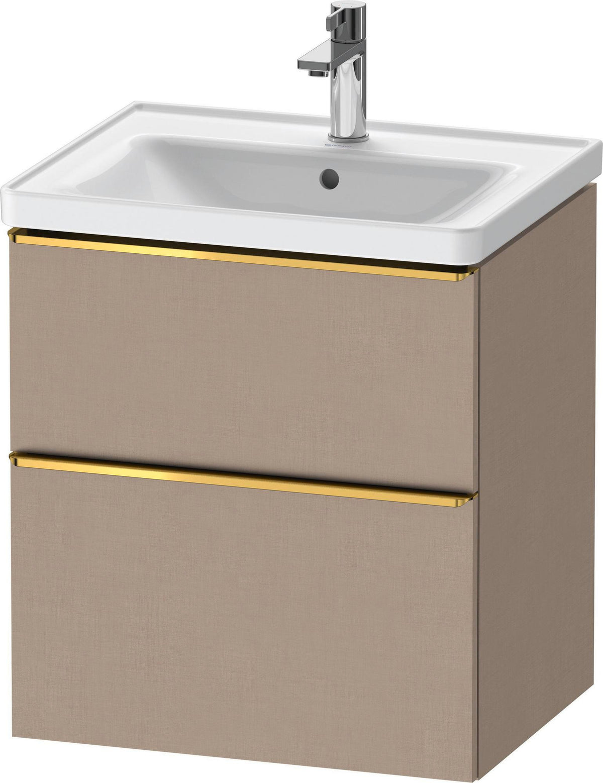 Duravit D-Neo Waschtischunterbau 584 mm betongrau matt mit Auszug und Schubkasten