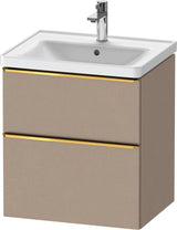 Duravit D-Neo Waschtischunterbau 584 mm betongrau matt mit Auszug und Schubkasten