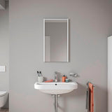 DURAVIT D-Code 2.0 Spiegel mit LED-Beleuchtung, 400 x 700 x 48 mm, Weiß Matt