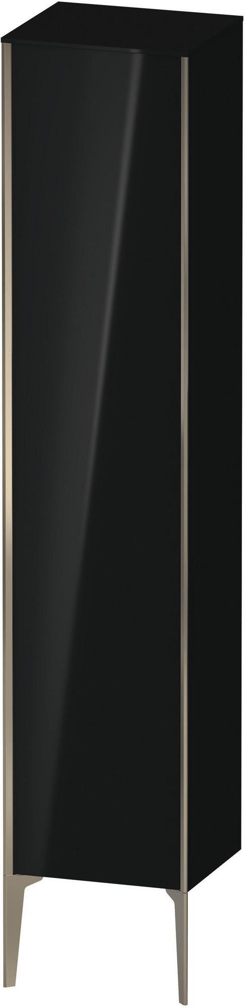 DURAVIT XViu Hochschrank 1770 mm, 1 Tür rechts, schwarz hochglanz, Push-Open & Soft-Close
