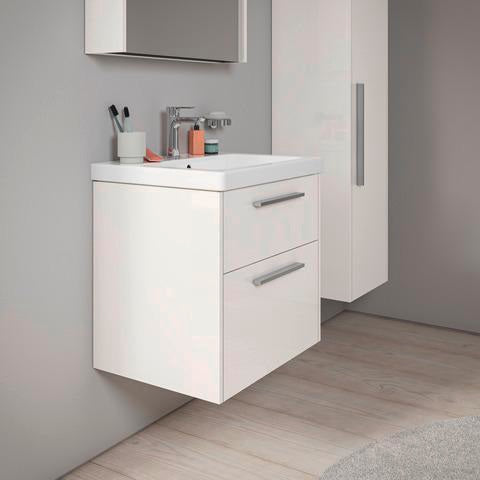 DURAVIT D-Code Halbhochschrank 400 mm, rechts, Basalt Matt, 1 Tür, Glasböden