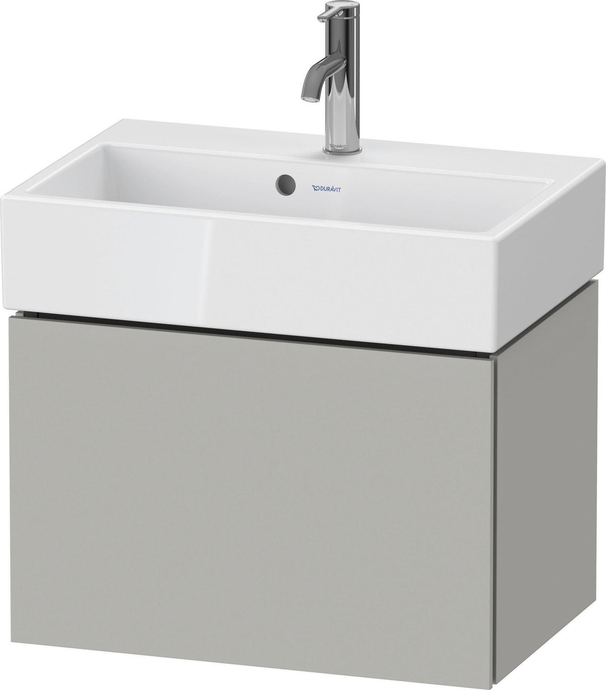 DURAVIT L-Cube Waschtischunterbau wandhängend 584 mm Weiß Matt mit 1 Auszug und Tip-On-Technik