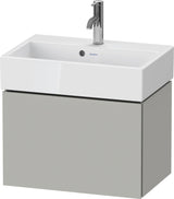 DURAVIT L-Cube Waschtischunterbau wandhängend 584 mm Weiß Matt mit 1 Auszug und Tip-On-Technik