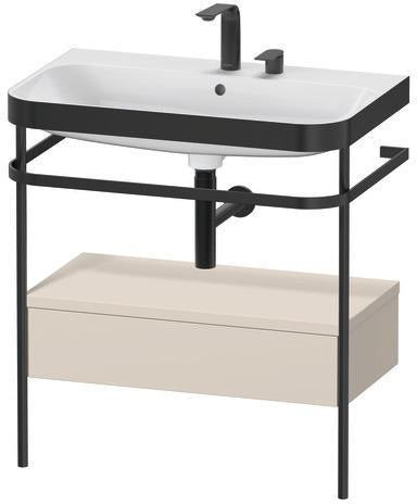 Duravit Waschtischset Happy D.2 Plus 775x490mm ein Hahnloch taupe supermatt