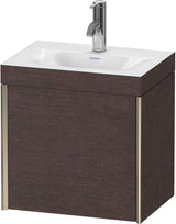 DURAVIT XViu Waschtischunterbauset 460 mm, 1 Tür, champagner matt / mediterrane eiche