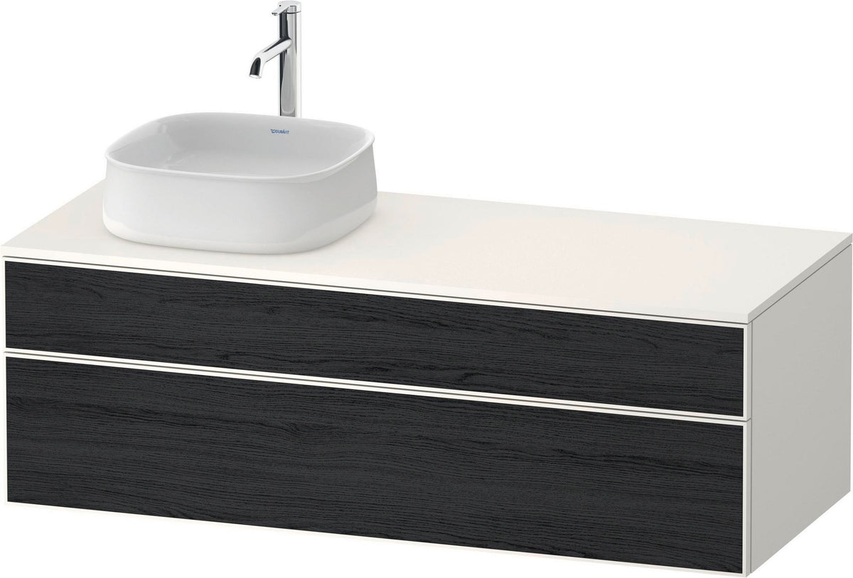 DURAVIT Zencha Konsolen-Waschtischunterbau 1300 mm Eiche Anthrazit wandhängend