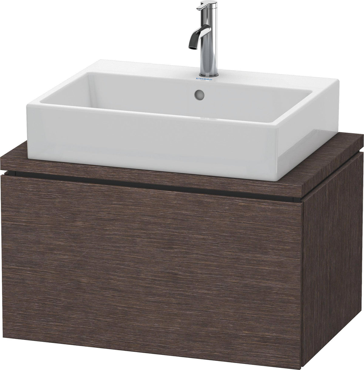 DURAVIT L-Cube Konsolenwaschtischunterbau 720 mm betongrau matt mit Tip-on-Auszug