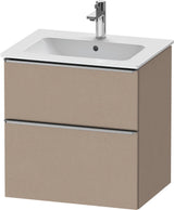 DURAVIT D-Neo Waschtischunterbau 610 mm Eiche Schwarz mit Bronze Griff – wandhängend