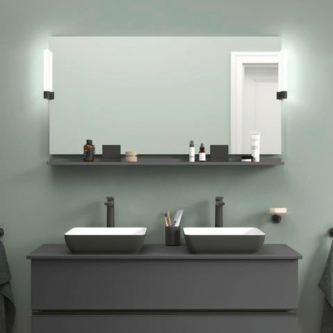 DURAVIT Sivida Spiegelablage 1280x115x35 mm – Chrom/Weiß Matt, inkl. Befestigungsmaterial