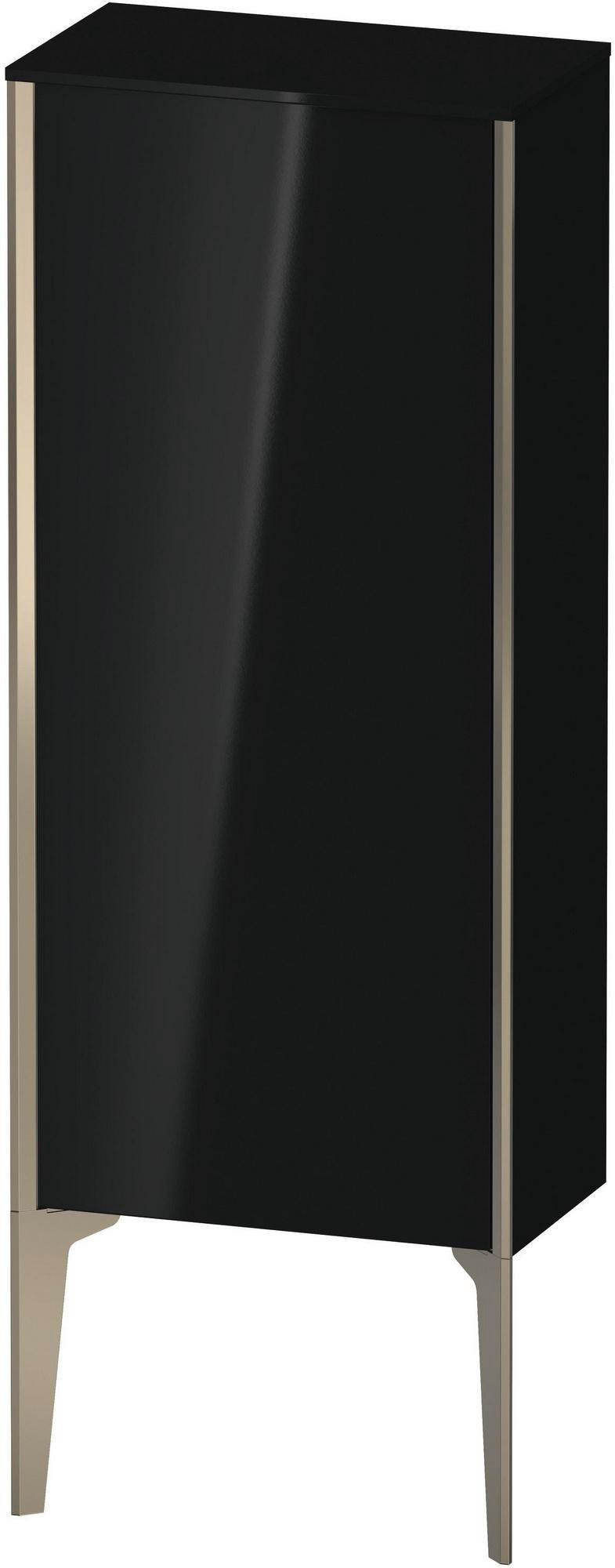 DURAVIT Halbhochschrank XViu 890 mm, 1 Tür, hochglänzend schwarz, Tip-on & Soft-Close
