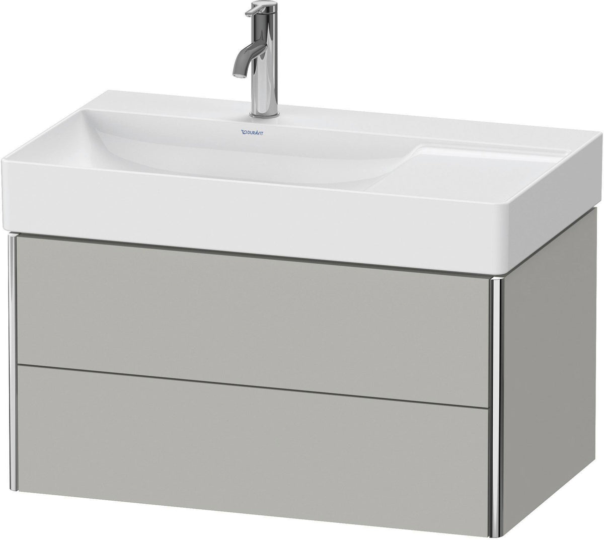 Duravit XSquare Waschtischunterbau 784 mm wandhängend, 2 Schubkästen, weiß matt, mit Tip-On-Technik
