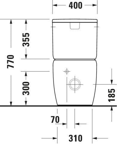 DURAVIT Stand-WC Qatego spülrandlos 660x390mm Abgang Vario Weiß