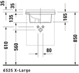 DURAVIT Möbelwaschtisch Starck 3 480 mm mit WonderGliss, 1 Hahnloch, weiß
