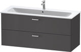 Duravit XBase Waschtischunterbau wandhängend 600 mm, 2 Schubkästen, weiß matt, Soft-Close