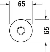 DURAVIT Brausearm L 200mm Deckenmontage Rosette rund Gold Poliert