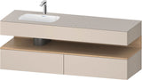 DURAVIT Qatego Studio F. A. Porsche Einbauwaschtisch mit Konsolenwaschtischunterbau 1600 mm Weiß Matt