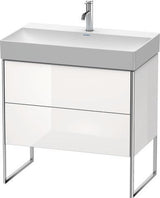 Duravit XSquare Waschtischunterbau 784 mm mit integriertem Fußgestell in Eiche silber-matt