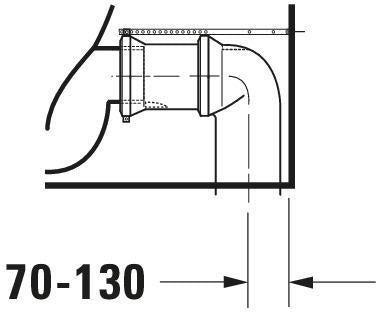 DURAVIT Stand-WC Kombi Starck 2, 725 mm, weiß – für SensoWash Dusch-WC