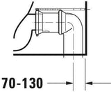 DURAVIT Stand-WC Kombi Starck 2, 725 mm, weiß – für SensoWash Dusch-WC