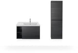 Duravit D-Neo Waschtisch 800 mm weiß mit WonderGliss, Becken rechts, Wandmontage