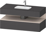 DURAVIT Qatego Studio F. A. Porsche Einbauwaschtisch mit Konsolenwaschtischunterbau 1200 mm Weiß Matt