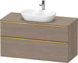 Duravit D-Neo Konsolenwaschtischunterbau 1200 mm Eiche Terra Matt mit Auszug
