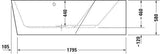 DURAVIT Paiova 5 Eckbadewanne 1900x1400 mm rechts, Sanitäracryl, 2-Sitzer, mit Schürze