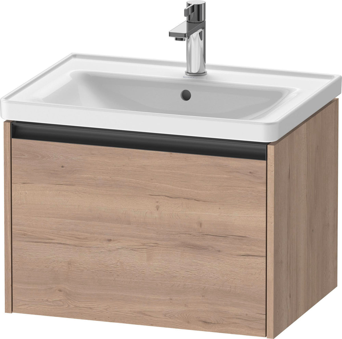 DURAVIT Ketho.2 Waschtischunterbau 634 mm betongrau matt, wandhängend, 1 Auszug mit Soft-Close
