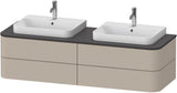DURAVIT Happy D.2 Konsolenwaschtischunterbau 1600 mm mit 4 Schubkästen, Tip-On & LED