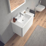 DURAVIT Möbelwaschtisch Starck 3 850 mm mit Überlauf, 1 Hahnloch, weiß – Wandhängend