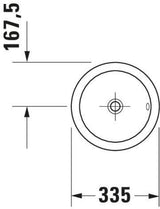 DURAVIT Einbauwaschtisch Architec Bali 335 mm weiß mit Überlauf, ohne Hahnloch