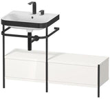 Duravit Waschtischset Happy D.2 Plus 1200x490mm Taupe Supermatt mit Hahnloch und Handtuchhalter
