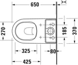 DURAVIT D-Neo Stand-Tiefspül-WC 650 mm rimless, weiß, Abgang Vario
