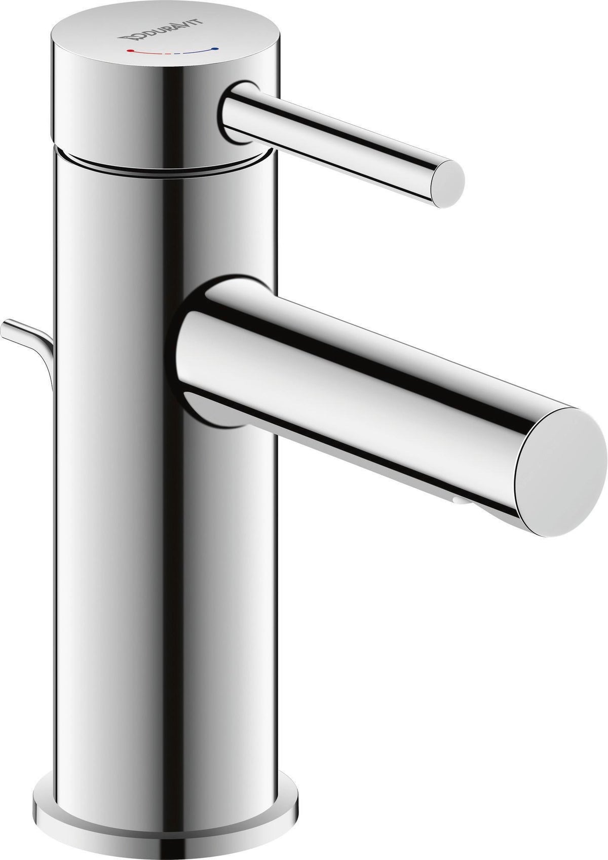 Duravit Circle Einhebel-Waschtischmischer Chrom – ohne Zugstange, 100 mm Auslauf, Keramikmischsystem