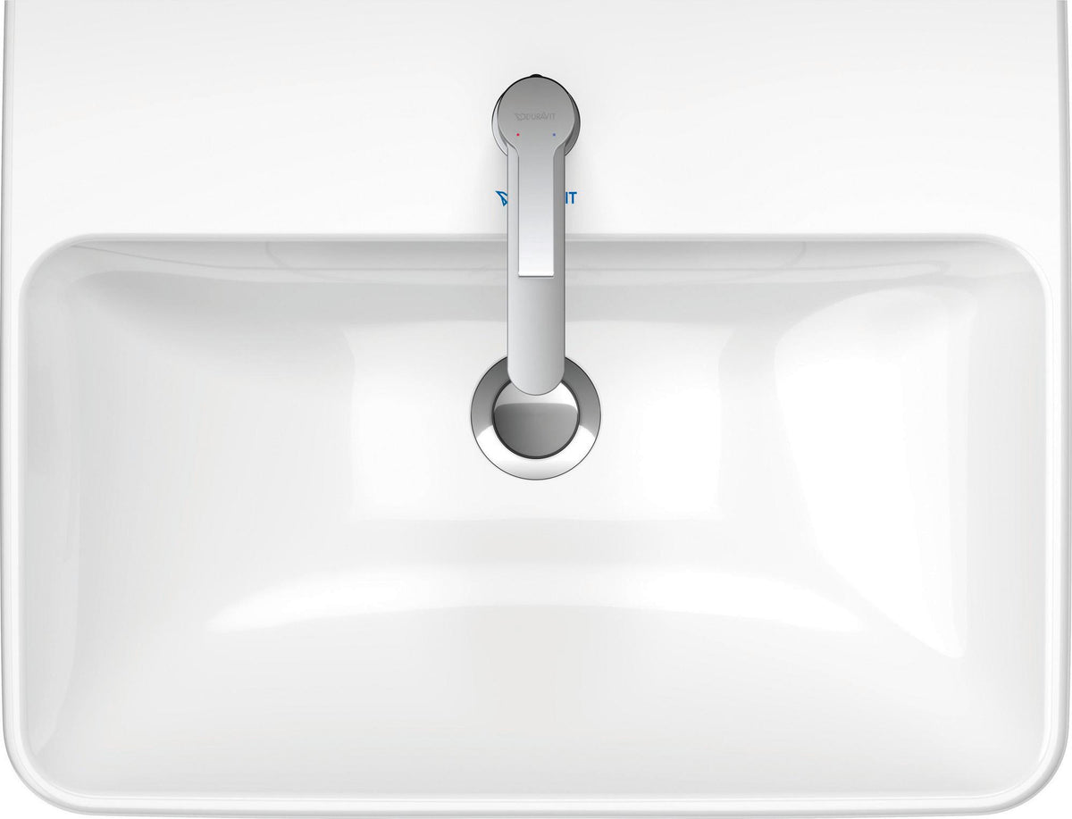 Duravit Waschtisch ME by Starck 600 mm Weiß Seidenmatt mit Überlauf und Hahnlochbank